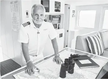  ?? KAROLINAWO­JTASIK/ BRAVO ?? Captain Lee Rosbach returns for the new season of “Below Deck” which was filmed in Thailand.