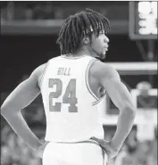  ?? Chris Carlson Associated Press ?? JALEN HILL, formerly a one-dimensiona­l defender, has played a big part in the Bruins’ late surge.