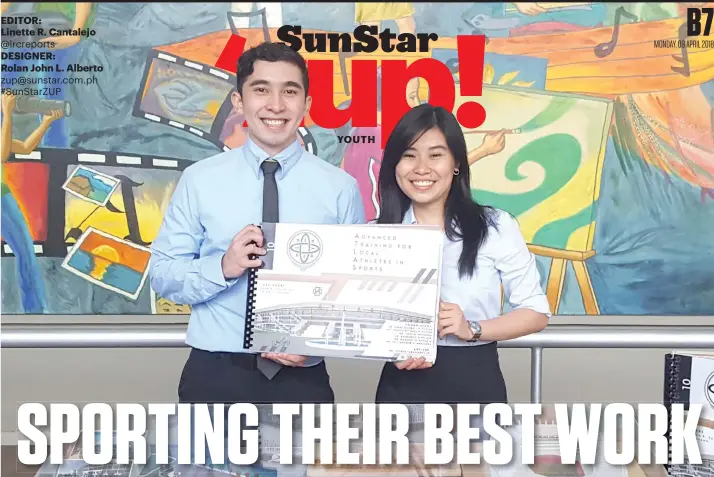  ?? CONTRIBUTE­D PHOTO EDITOR: Linette R. Cantalejo @lrcreports DESIGNER: Rolan John L. Alberto zup@sunstar.com.ph #SunStarZUP ?? A SPORTS ARENA IN THE CITY? That’s what USC students Zach Elisha Go and Chloe Huang have designed and are proposing to build in their thesis project.