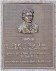  ?? Foto: Daniela Ziegler ?? Cyrill Kistler, der berühmte Großaiting­er Komponist, hat anlässlich seines 100. Todestages in Großaiting­en 2007 ein Denkmal erhalten.