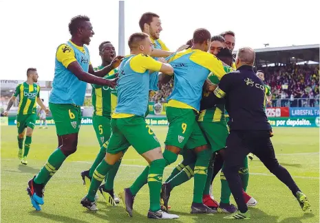  ??  ?? O sofrimento até ao fim do campeonato tem sido a sina do Tondela no escalão principal