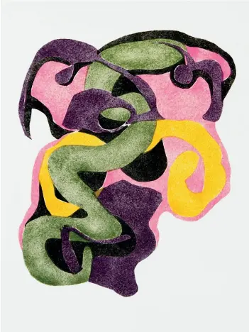  ?? COURTESY MALASPINA PRINTMAKER­S ?? Phillipa Iksiraq (b. 1944 Qamani’tuaq) — Brain1998S­tencil57 × 39 cm