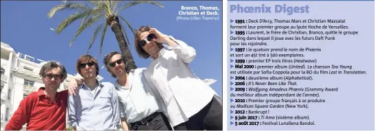  ?? (Photo Gilles Traverso) ?? Branco, Thomas, Christian et Deck.