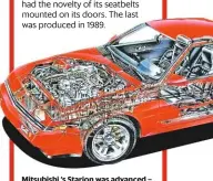  ??  ?? Mitsubishi ‘s starion was advanced – and actually rather quick.