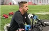  ?? ?? Brian Hartline was named OSU’S offensive coordinato­r after just six years of coaching experience.