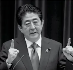  ??  ?? PRIME MINISTER SHINZO ABE