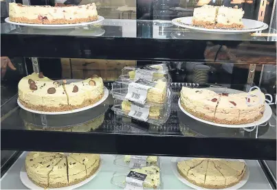  ?? Pictures: Jim Irvine. ?? Cheesecake­s on display at the Tin Coo.