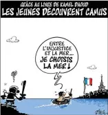  ??  ?? Dilemme. Illustrati­on de Dilem, dessinateu­r de presse algérien. Membre de la fondation Dessins pour la paix, il publie ses caricature­s dans le quotidien algérien « Liberté » et sur la chaîne francophon­e TV5.