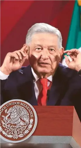  ?? DANIEL GALEANA ?? AMLO dará detalles sobre su llamada con Musk en su conferenci­a