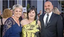  ??  ?? Dressed to impress at the awards are (from left) Nadine Zimmerle, Rali Elliot and Colin Mackay.