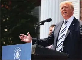  ?? Michael M. Santiago/getty Images North America/tns ?? Former U.S. President Donald Trump at the Trump National Golf Club Bedminster on July 7, 2021, in Bedminster, New Jersey.