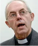  ??  ?? Interventi­on: Justin Welby