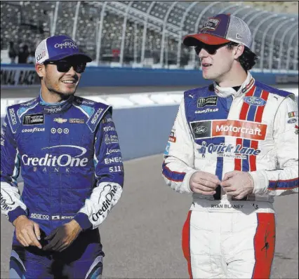  ?? RICK SCUTERI/THE ASSOCIATED PRESS ?? Kyle Larson, left, and Ryan Blaney are part of a youthful infusion of talent among NASCAR Cup Series drivers.