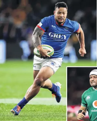  ?? PHOTOS: GETTY IMAGES ?? Still on the fly . . . Samoan outside back Tim NanaiWilli­ams looks for some space against Australia in Sydney last Saturday.