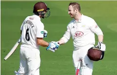  ??  ?? Departed: Scott Borthwick and Mark Stoneman at Surrey