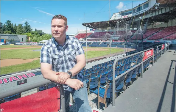  ?? ARLEN REDEKOP/PNG FILES ?? Rob Fai, the Vancouver Canadians’ play-by-play man, is calling spring training games for the Toronto Blue Jays.