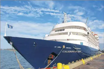  ??  ?? The Caledonia Sky during a visit to Yarmouth.