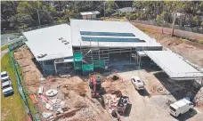  ?? ?? A drone image of the new ambulance station under constructi­on at Ormeau.