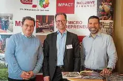  ?? Photo: C. Piscitelli ?? Jean-philippe de Schrevel (Bamboo Capital Partners), Axel de Ville (ADA) et Jean-baptiste Lenoir (Qotto, de g. à d.).