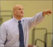  ?? THOMAS NASH - DIGITAL FIRST MEDIA ?? Pottstown head coach Scott Palladino calls out from the sideline during Friday night’s game.