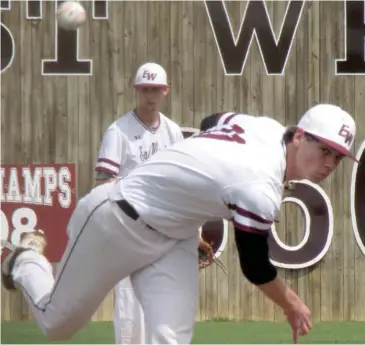  ?? Smith, SDN) (Photo by Danny P. ?? East Webster pitcher Walker Johnson tosses to the plate on Saturday against Eupora.