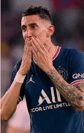  ?? AFP ?? Sette anni a Parigi Angel Di Maria, 34 anni, ha giocato sette stagioni con il Psg, vincendo cinque campionati: prima Rosario Central, Benfica, Real Madrid e una stagione al Manchester United