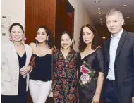  ??  ?? (From left) Max Lagdameo, Sylvia and Kit Zobel, Gloria Diaz and Mike de Jesus.