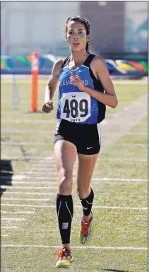  ?? JIM THOMPSON/JOURNAL ?? Cleveland’s Amanda Mayoral was the top individual, but Rio Rancho won the girls team competitio­n.