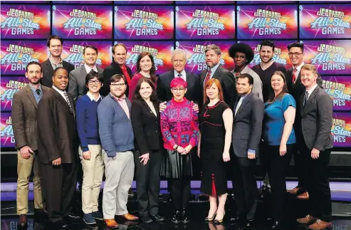  ?? — JEOPARDY PRODUCTION­S, INC. ?? Jeopardy!’s first team tournament pits former champs against each other in a battle of brain power with a top $1 million prize on the line. The 10 weekday episodes air from Feb. 20 to March 5.