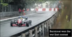  ??  ?? Barnicoat won the wet first contest