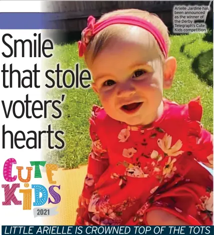  ??  ?? Arielle Jardine has been announced as the winner of the Derby Telegraph’s Cute Kids competitio­n