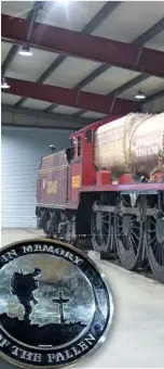  ?? PETE SIKES/ LMS-PATRIOT PROJECT ?? ‘Patriot’ No. 5551 The Unknown Warrior with its boiler in the frames at Crewe on Remembranc­e Sunday.