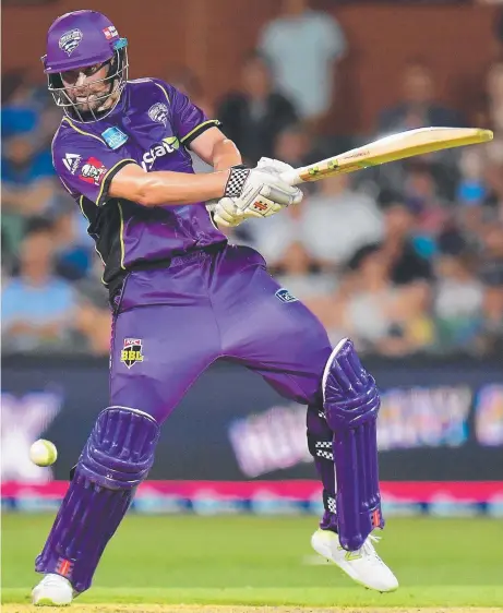  ?? Picture: GETTY ?? BACKBONE: Alex Doolan on his way to a fine 70 not out off 55 balls for the Hobart Hurricanes in Adelaide.