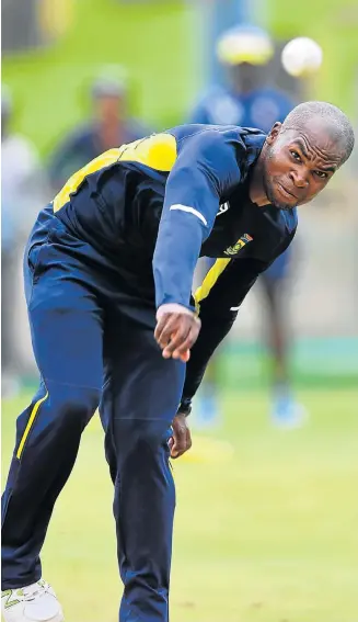  ?? Picture: GALLO IMAGES/JOHAN RYNNERS ?? FIRED UP: Junior Dala during the Proteas’ training session and media conference at SuperSport Park yesterday