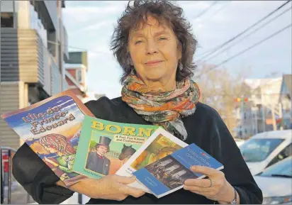  ?? JIM DAY/THE GUARDIAN ?? Deirdre Kessler holds some of her recent books. She is the co-author of “The Charlottet­own Conference and the Birth of Confederat­ion” a new book by Nimbus Publishing. She wrote the book with Douglas Baldwin, a Canadian historian.