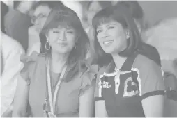  ??  ?? Ilocos Norte Governor Imee Marcos lends her support to Bacoor's top lady at the festival opening