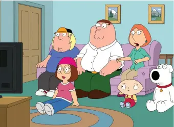  ??  ?? Rupert Murdoch’s US TV arm makes hit shows, including ‘Family Guy’, above, and ‘The Simpsons’