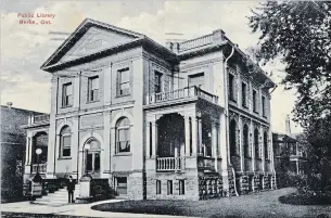  ??  ?? The Kitchener Public Library's Carnegie library at Queen and Weber streets was demolished in 1963, soon after the 1962 opening of a new main branch just one block north on the other side of Queen Street.