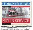  ??  ?? A recent Star investigat­ion looked into the delay in Toronto streetcar deliveries from Bombardier.