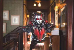  ?? AP PHOTO ?? This photo provided by Disney shows Paul Rudd as Scott Lang/Ant-Man in a scene from Marvel's "Ant-Man."