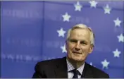  ??  ?? Le négociateu­r en chef de l’Union européenne pour le Brexit, Michel Barnier, a démenti, hier, la conclusion d’un accord sur les services financiers visant à maintenir l’accès britanniqu­e au marché européen après le Brexit, annoncée par le Times. (Photo European Union)