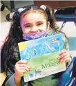  ?? MARVINE ELEMENTARY/COURTESY ?? First graders at Marvine Elementary School in Bethlehem, including Annayla, pictured, received donated copies of
“Our Friend Mikayla.”