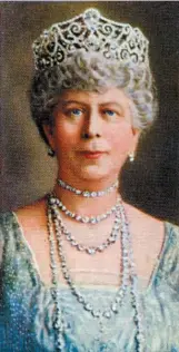  ??  ?? A Player’s cigarette card of Queen Mary, in a series of kings and queens of England, date unknown