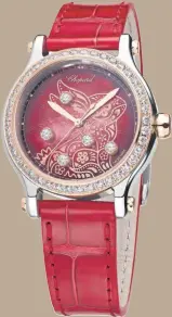  ?? ?? Chopard Happy Sport Year of the Rabbit is dressed in ruby red.