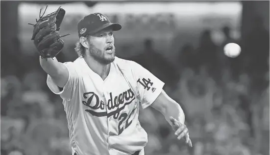  ?? JAYNE KAMIN-ONCEA/USA TODAY SPORTS ?? Dodgers starting pitcher Clayton Kershaw handled the Braves in the NLDS and likely will get the start in Game 1 of the NLCS.