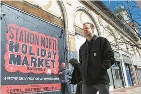  ?? LLOYD FOX/STAFF ?? Developer John Renner, shown in March, and a diverse group of partners recently completed the purchase of the North Avenue Market, which they intend to renovate with a focus on arts and entertainm­ent.