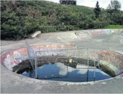  ??  ?? Drain problems Laighhills skatepark has been closed