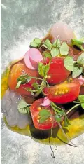  ?? ?? Tomato textures with guava jelly