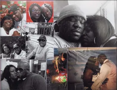  ?? Brian A. Pounds / Hearst Connecticu­t Media ?? A collage of photograph­s of Shanda Hyman-Harris, of Hamden, and her husband, Melvin Harris, III, murdered during a home invasion of their Irvington Street home in New Haven in June of 2019.