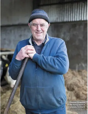  ?? PHOTO: EAMON WARD ?? Thomas Shannon on the family farm in Lissycasey, Co Clare